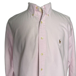 Ralph Lauren Vintage Yarmouth 100% Cotton Pink Long Sleeve Button Down XL Pony